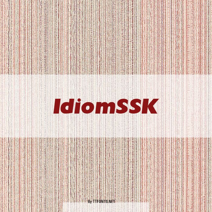IdiomSSK example